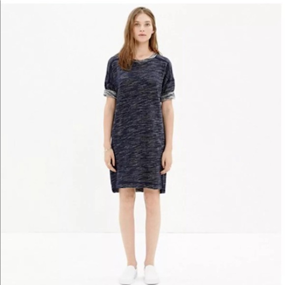 Madewell Dresses & Skirts - Madewell Blue Knit Short Sleeveless Sweater Dress